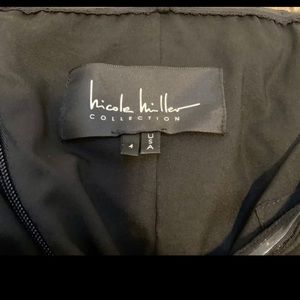 Nicole Miller Techey Crepe Black Dress Sz 4